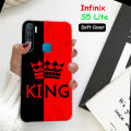 Infinix S5 Lite Back Cover Boys - King Style Mobile Back Cover Pouch - Red Airbag Case Anti Shockproof Phone Case. 