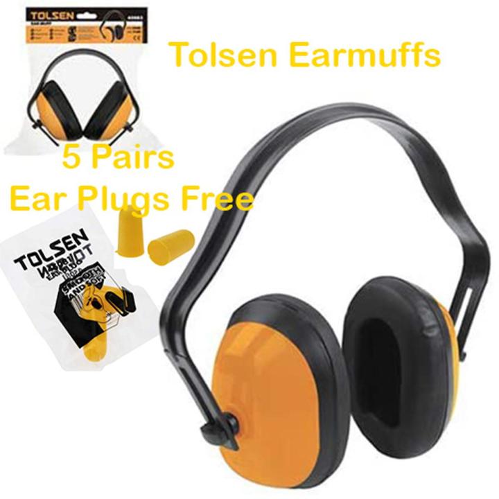 Tolsen Soundproof Earmuffs with Pairs Tolsen Earplugs Free, Anti Noise  Ear muffs for a Sound Sleep, Work Environment Noise Suppression