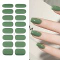 6 Colors Gel Nail Stickers Semi Cured Nail Polish Sticker UV Lamp Self-adhesive Full Cover Wraps Solid Color Decals Manicure Art Accessories. 