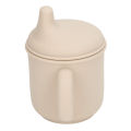 Silicone Training Cup, Microwave Safe Spout Lid Dishwasher Safe Silicone Spill Proof Cup Portable BPA Free Sturdy for School. 
