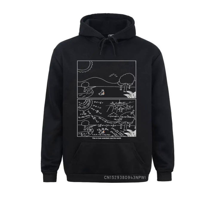 How Scientists See The World Men's Sweatshirt Science Physics Geek Mathematics Equation Nerd Fun Pullover Long Sleeve Hoodies