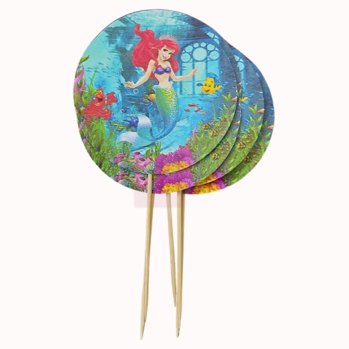MERMAID THEME CUPCAKE TOPPER PACK OF 10 CUPCAKE TOPPERS