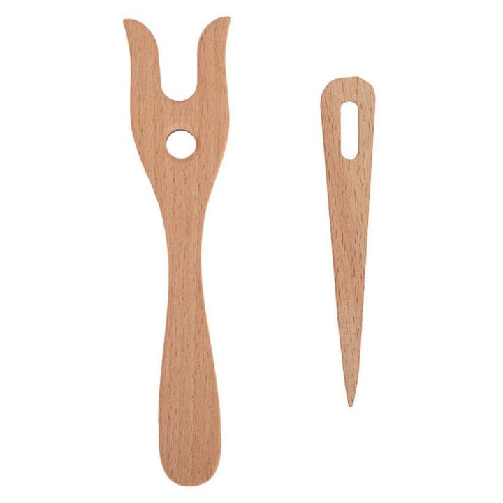 Fork Type Wooden Knitting Tools DIY Weaving for Bracelet Necklace Braided