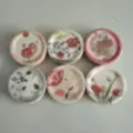 Imported Small Plates For coffee cup Cover Plate - Drinking water Glass Cover Plate With Multiple Design ( Pack of 6 ). 