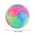 Bite Resistant Glowing Elastic Ball Durable Flashing Molar Interactive Ball Pet Rubber Chew Toy For Cats Dogs To Away From Bored. 