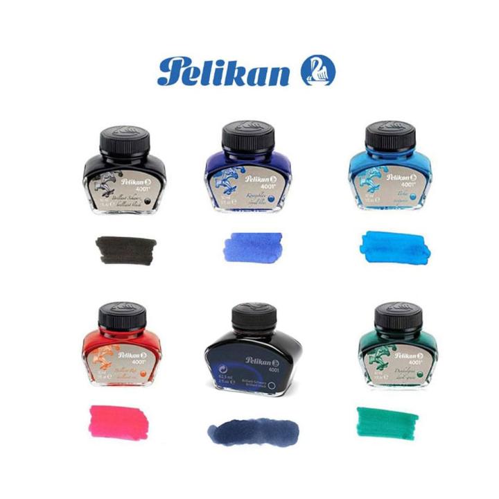 Pelikan 4001 Fountain Pen Ink, Bottled Ink for Fountain Pen Available in 6 Assorted Colors Made In Germany
