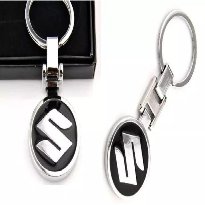Heavy Metal Suzuki Key Chain Key Ring Keychain (Silver, Black)