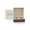 Cufflers Designer Silver Square Gemstone Cufflinks with Free Gift Box - CU-4027. 
