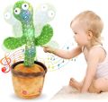 Dancing Cactus Plush Toy, Electronic Shaking Cactus Singing Shaking Recording Plant Lovely Plush Stuffed with Music  for Kids Toddler Gifts For Home Decoration.. 