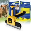 DakPets Pet Grooming Brush Effectively Reduces Shedding by up to 95% Professional Deshedding Tool for Dogs and Cats. 