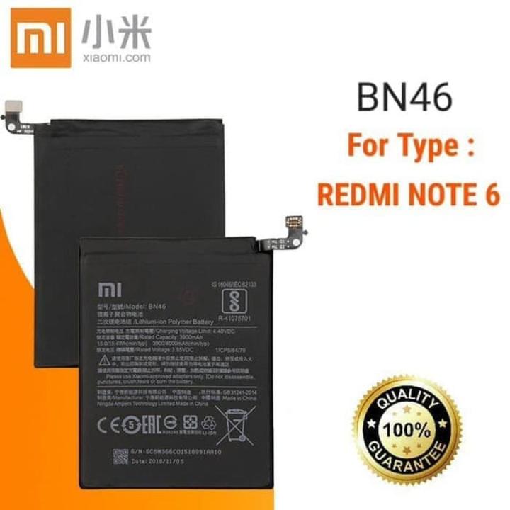 Xiaomi Redmi Note 6 Battery Replacement BN46 Battery 4000mAh Capacity_Black