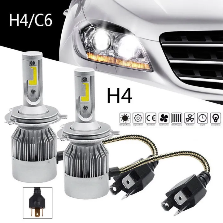 C6%20Car%20LED%20Headlight%20Kit%20H4%20Hi/Lo%20Beam%206500K%20-%20Image%202