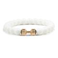 Gym Dumbbells Beads Bracelet Natural Stone Barbell Energy Weights Bracelets for Women Men Couple Pulsera Wristband Jewelry Gift. 
