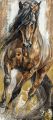 Canvas Horse Abstract Art Original Handmade Painting Ready to Hang. 