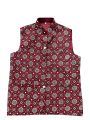 Men's Sindhi Ajrak Waistcoat for Adult Males Pakistani Traditional Cultural Wear. 
