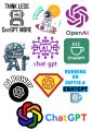 Chat GPT and artificial intelligence stickers  for laptop, mobile back, notebook, water bottles, etc elegant and marvelous stickers,make your stuff more attractive and colourful , Pack of 11, 3 x 2 inch stickers. 