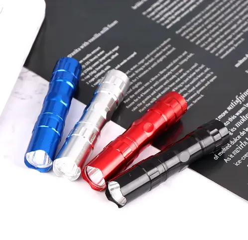 Led Mini Flashlight Torch Normal Brightness Uses Aa Battery Camping ...