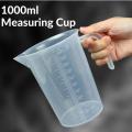 1L Plastic Graduated Beakers with Handles, Measuring Beaker 1000ml Plastic Measuring Cup. 