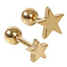 1 Pair Uni Pentagram Pattern Alloy Ear Stud Earring Jewelry Charms for Party. 