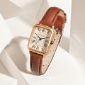 Ladies Square Roman Numeral Luxury Vintage Fashion Quartz Watch Fancy Women Watches Jewelry Sophisticated And Stylish Women Watch. 