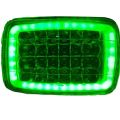 Super DRL 24 Led Headlight BEAM for all Bike (Green DRL). 