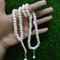 Camel Bone Tasbeeh 100 Beads Round Style 8  mm Size | Muslim Counter Prayer Beads. 