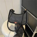 black  bag Trendy brilliant  Women's bag Shoulder bag for  use Party Office Fashion enthusiasts Versatile. 