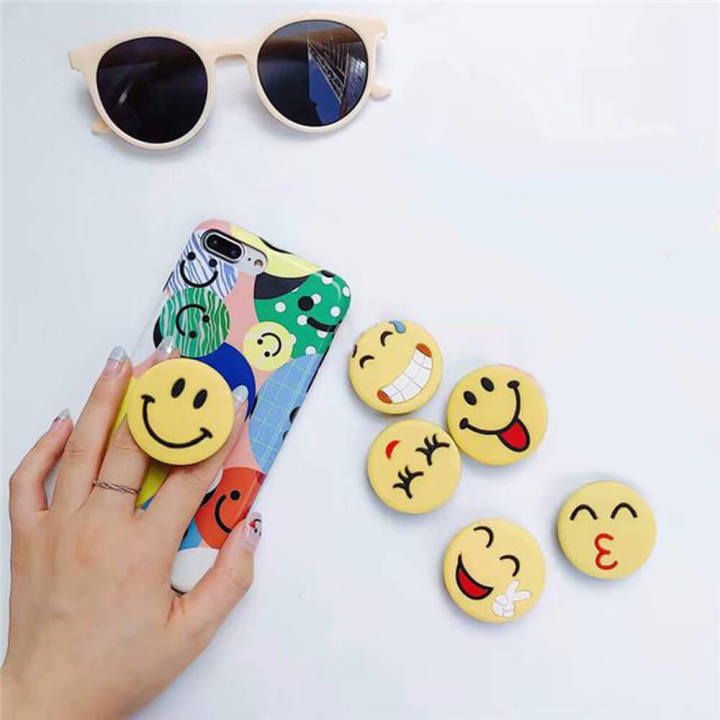 Pop socket emoji and aesthetic textures