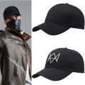 Game Watch Dogs Baseball Cap Cosplay 3D Bone Embroidery Adjustable Cotton Sun Hat Unisex Outdoor Sports Costume Prop.. 