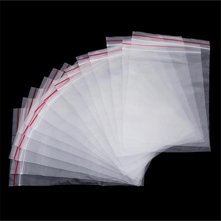 100Pcs Mini Zip lock Baggie Storage Plastic Packaging Jewelry Bags