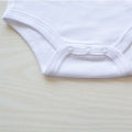 Pack of 3 Newborn Baby Romper/Bodysuit/Onesies for Baby Boy & Baby Girl In Cotton Stuff Half Sleeves - White - 0-12M. 