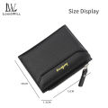 LouisWill Men Wallets Leather Men Bags Short Wallets Bifold Clutch Wallets Crocodile Pattern Wallets Travel Purses Coin Pouch ID Credit Cards Holders for Business, Travel, Office. 