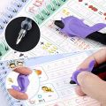 SANK Montessori Reusable Magic Book 4Magic Books + 1Magic Pen + 10Refills + 1Grip Children's Calligraphy Copybook Magic Writing Calligraphy Handwriting Copybook Set. 