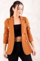 Armonika Women's Camel Button Jacket ARM-20K001151. 