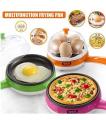 Frying Pan And Egg Boiler - 350W - Green. 