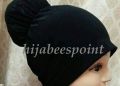 Women’s Black Jura Hijab Cap Volumizer Headwear for Modest Style. 