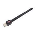WiFi Wireless Network Card USB 2.0 150M 802.11 b/g/n LAN Adapter with rotatable Antenna for Laptop PC Mini Wi-fi Dongle. 
