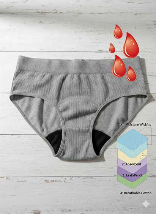 (Hygein:%20Largest%20Variety%20of%20Periods%20Care%20products)%20Leak%20Proof%20Medium%20Absorbent%204%20Layered,%20No%20Wet%20Feelings%20Period%20Panty,%20Period%20Underwear,%20Period%20Brief%20-%20Premium%20Quality%20and%20Comfortable%20-%20Image%208