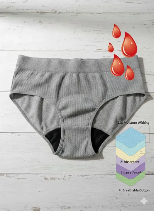 (Hygein:%20Largest%20Variety%20of%20Periods%20Care%20products)%20Leak%20Proof%20Medium%20Absorbent%204%20Layered,%20No%20Wet%20Feelings%20Period%20Panty,%20Period%20Underwear,%20Period%20Brief%20-%20Premium%20Quality%20and%20Comfortable%20-%20Image%208