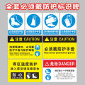 You must wear a gas mask, sign sticker, you must wear a gas mask, hard hat, gloves, earplugs, pay attention to ventilation and safety, work protective clothing, dust mask, glasses, warning signs. 
