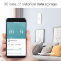 Aubess Tuya Smart ZigBee Smart Temperature And Humidity Sensor Monitoring Reminder Via Alexa Google Home ZigBee Gateway. 