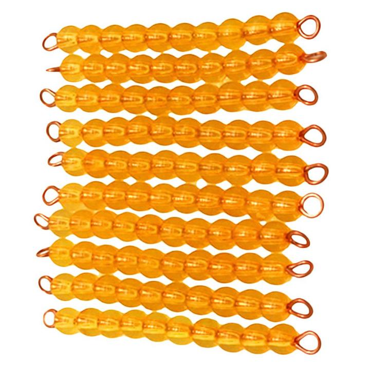 Montessori Mathematics Material 10 Pieces of Ten Beads Bar Kids Early 1 ...