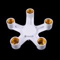 5 in 1 Bulb Holder Converter Base Socket Splitter Light Bulb Adapter Lamp Bases For Photo Studio. 
