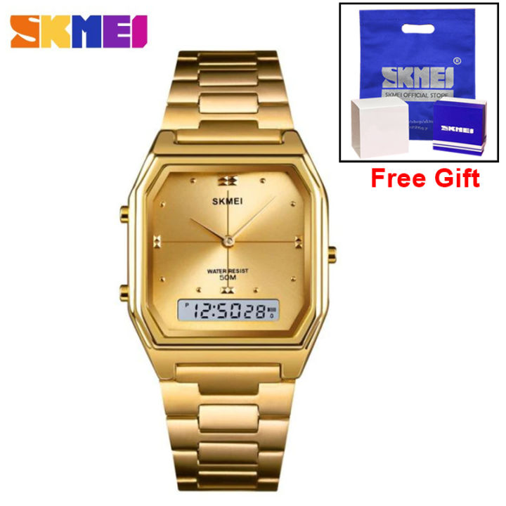 SKMEI Luxury Brand Dual Display Digital Analog Waterproof Wrist