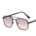 New Trendy Double Beam Men's Sunglasses Summer Fashion Simple Square Metal Sunglasses. 