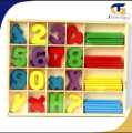 Wooden Computation Study Box with Number Blocks for Basic Math Calculations/Time Recognition Educational Indoor & Outdoor Toy for Children Kids Ages 3+ Years. 