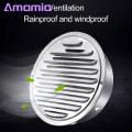 Stainless Steel Vent Cover Air Vent Cover Stainless Steel Exhaust Pipe Grille Flat Ducting Wall Inlet with Built-in Fly Screen Mesh Ventilation Rainproof Vent Cover. 