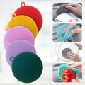Silicone Scrubber, Silicone Sponges Multipurpose Kitchen Scrub Brush for Dish Pot and Veggies. 