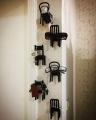 IKEA Hook Hanger Set of 3 Black Key Cloth Jewelry Holder Chairs Wall Mounted. 