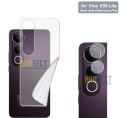 2 in 1 Vivo V50 Lite Back Jelly Protector + Camera Lens Protector 9H Soft nano Unbreakable film & Vinyl soft skin sheet wrap lamination paper Edge to Edge Protector For Vivo V50 Lite - Transparent. 
